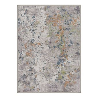 GENIMO Abstract Speckled Distressed Machine Washable Low Pile Non Slip Soft Polyester Rug