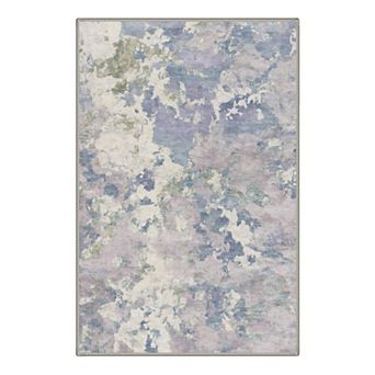 GENIMO Abstract Watercolor Cloud Machine Washable Low Pile Non Slip Soft Polyester Rug