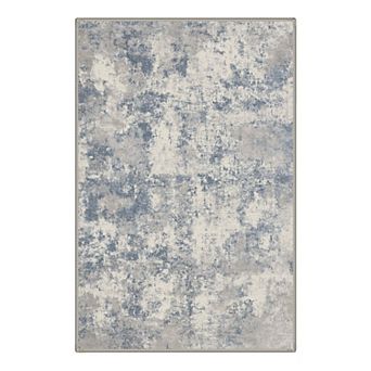 GENIMO Abstract Distressed Texture Machine Washable Low Pile Non Slip Soft Polyester Rug