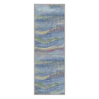 GENIMO Area Rug Machine Washable Non Slip Low Pile Lightweight Indoor Rug for Living Room Bedroom
