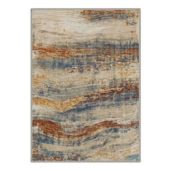 GENIMO Area Rug Machine Washable Non Slip Low Pile Lightweight Indoor Rug for Living Room Bedroom