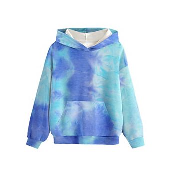 Arshiner Girls Tie Dye Sweatshirts Loose Casual Hoodies Long Sleeve Pullover Hooded Tops