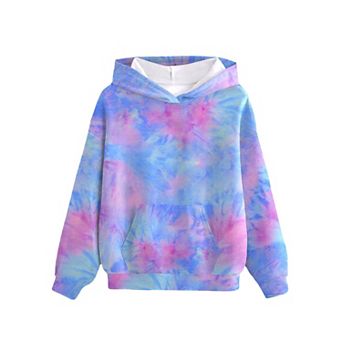 Arshiner Girls Tie Dye Sweatshirts Loose Casual Hoodies Long Sleeve Pullover Hooded Tops