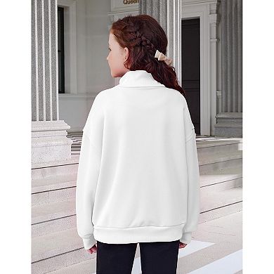 Arshiner Girls Sweatshirt Casual Lightweight Pullover Sweatshirts Long Sleeve Button Tops Fall