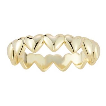 Everyday by Sunkissed Polished Puffed Heart Band Ring