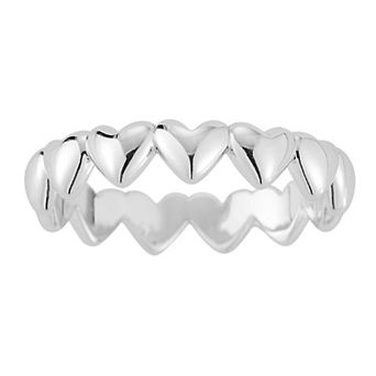 Everyday by Sunkissed Polished Puffed Heart Band Ring