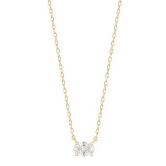 Everyday by Sunkissed Oval Cubic Zirconia Solitaire Necklace
