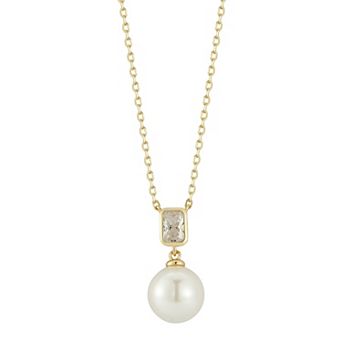 Everyday by Sunkissed Cubic Zirconia & Simulated Pearl Pendant Necklace