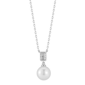 Everyday by Sunkissed Cubic Zirconia & Simulated Pearl Pendant Necklace
