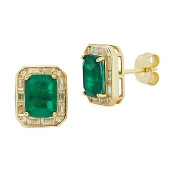 Everyday by Sunkissed Radiant Cubic Zirconia Halo Stud Earrings