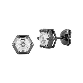 Everyday by Sunkissed Cubic Zirconia Hexagon Prong Stud Earrings