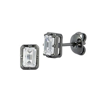 Everyday by Sunkissed Emerald Cut Cubic Zirconia Stud Earrings