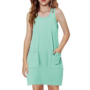 Arshiner Girls Dresses Summer Casual Kids Adjustable Straps Athletic Romper Dress With Shorts