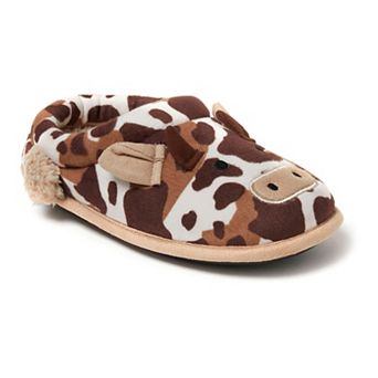 Dearfoams Kids Peyton Animal Slip-On Clog Slippers