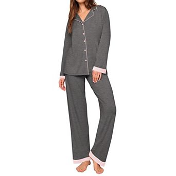 Ekouaer Womens Two Piece Long Sleeve Top and Pants Nightwear Pajama Sets V Neck Loungewear