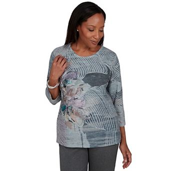 Women's Alfred Dunner Floral Textured Top