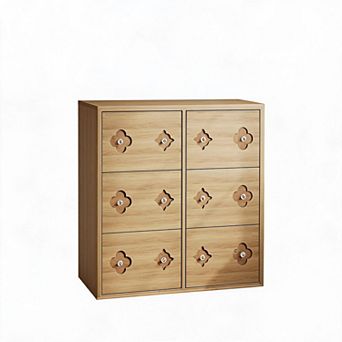  Shoe Cabinet with 6 Flip Drawers, Shoe Storage Cabinet,Wooden Shoe Organizer Cabinet for Entryway