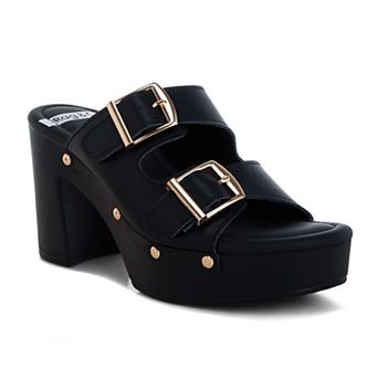 Rag & Co Kenna Women's Dual Buckle Strap Platform Sandals