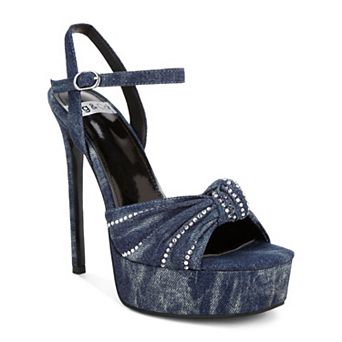 Rag & Co Margala Women's High Heel Rhinestone Embellished Sandals