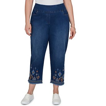 Plus Size Alfred Dunner Tuscany Aztec Heat Set Jeans