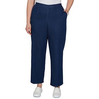 Plus Size Alfred Dunner Tuscany Smooth Hidden Elastic Waist Short Jeans