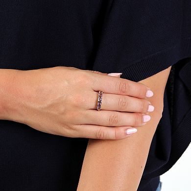 Gemminded Sterling Silver Square Gemstone Bezel & Prong Ring
