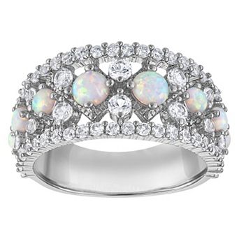 Ivy Sharpe Lab-Created Opal Comfort Fit Ring