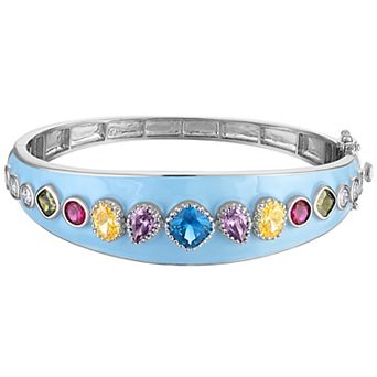 Ivy Sharpe Polished Cubic Zirconia Bangle Bracelet