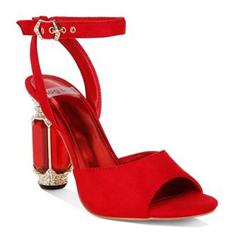 Rag & Co Raome Women's Open Toe Heels With Ankle Strap