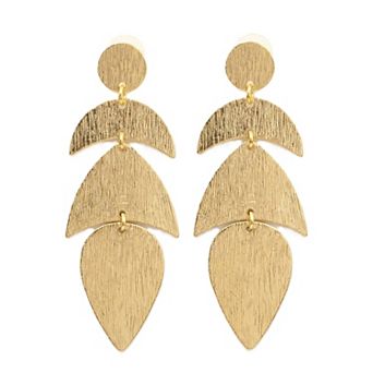 The Collective by DBJ Arc Earrings in Gold Finished Brass
