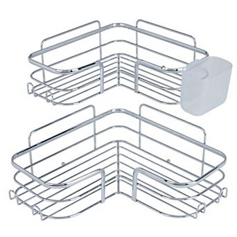 Bath Bliss 3 pc Adhesive Corner Shelf Caddy Set