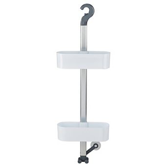 Bath Bliss Height Adjustable 2 tier Shower Caddy Corner Bathroom Organizer