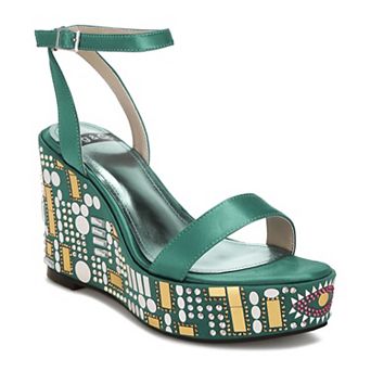 Rag & Co Metropolis Women's Wedge Sandals With Ankle Strap