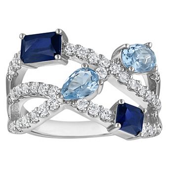 Ivy Sharpe Lab-Created Sapphire Prong Ring