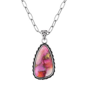 Ivy Sharpe Turquoise Pear Bezel Pendant Necklace