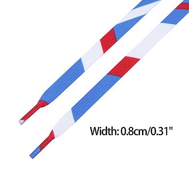 Women's Splicing Printing Flat Shoelaces for Sneakers Shoes 1 Pair 63"