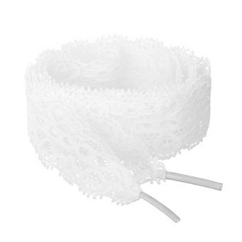 Women's Hollow Flower Shoestrings 2.5cm Width Flat Embroidered Laces Shoelace 2 Pairs 51.18"