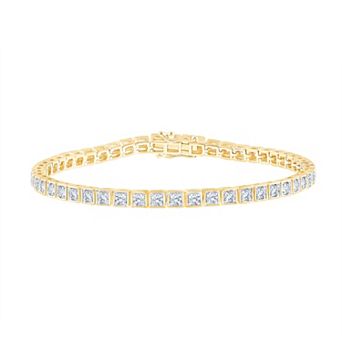 Brilliant Love 14k Gold Over Silver 2 Carat T.W. Lab-Grown Diamond Tennis Bracelet