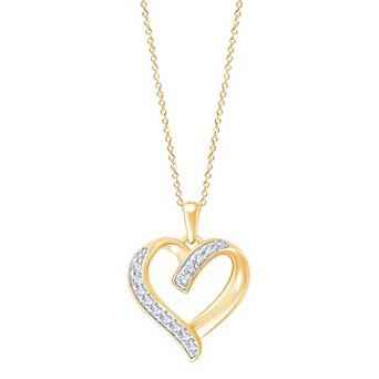 Brilliant Love Sterling Silver 1/2 Carat T.W. Lab-Grown Diamond Heart Pendant Necklace