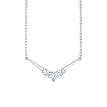 Brilliant Love 14k Gold Over Sterling Silver 1/4 Carat T.W. Round Lab-Grown Diamond Pendant Necklace