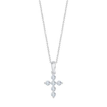 Brilliant Love 14k Gold Over Sterling Silver 1/4 Carat T.W. Round Lab-Grown Diamond Pendant Necklace