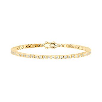 Brilliant Love Sterling Silver 1 Carat T.W. Lab-Grown Diamond Tennis Bracelet