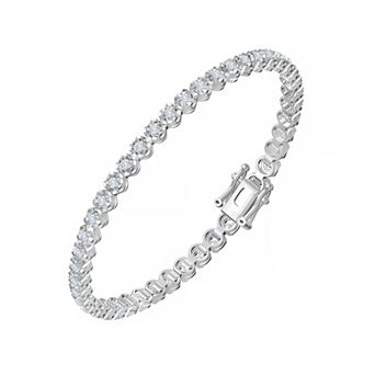 Brilliant Love Sterling Silver 1 Carat T.W. Lab-Grown Diamond Tennis Bracelet