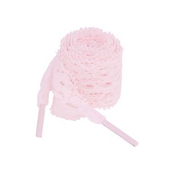 Women's Hollow Flower 2.5cm Width Flat Embroidered Laces Shoelace 2 Pairs 23.62"