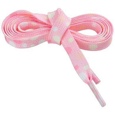 1 Pair Flat Strings Colorful Polka Dot Shoelaces for Sneakers 39.4''