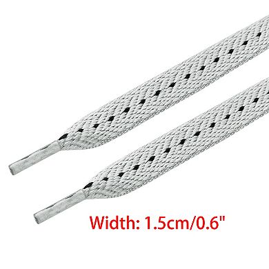 1 Pair Extra Wide Fat Single Line Flat Shoelaces for Sneakers 55.1"