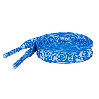 2 Pairs Flat Porcelain Pattern Floral Decorative Regular Lines Shoelaces 47.2"
