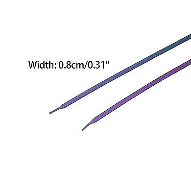 2 Pairs Unisex Reflective Stylish Laser Shoelaces Strings for Sneakers 47.24"