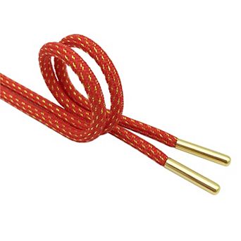 2 Pairs Round Metallic Shoelaces with Metal Tips for Athletic Shoes 39.37"
