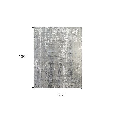 HomeRoots Abstract Hand Knotted Area Rug